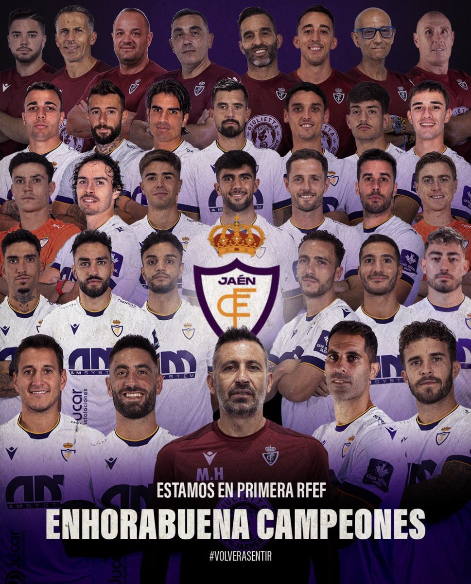 Javiiencinas's tweet photo. Otro pasito más... Estos equipos merecen como ninguno todo lo bueno, muchos años en el barro, 2 ascensos consecutivos y a tan solo un paso más de volver al fútbol profesional 
Jaén lo merece🤍💜 https://t.co/dMqCVtGEVr
