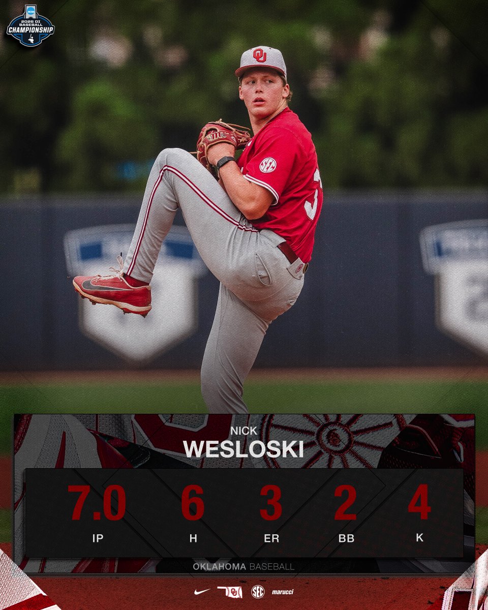 OU_Baseball's tweet photo. needed it. got it from @NickWesloski ✔️ https://t.co/MNdDAxa7ly