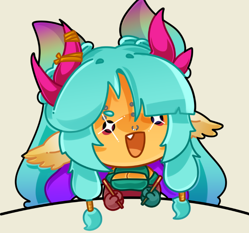 NFlipnote's tweet photo. WIP my first comm for a full chibi illustration ima cry !!!!! 
guess what is she drolling for ! 
#ENVtuber #VgenComm https://t.co/PCI0Gwl9Aj
