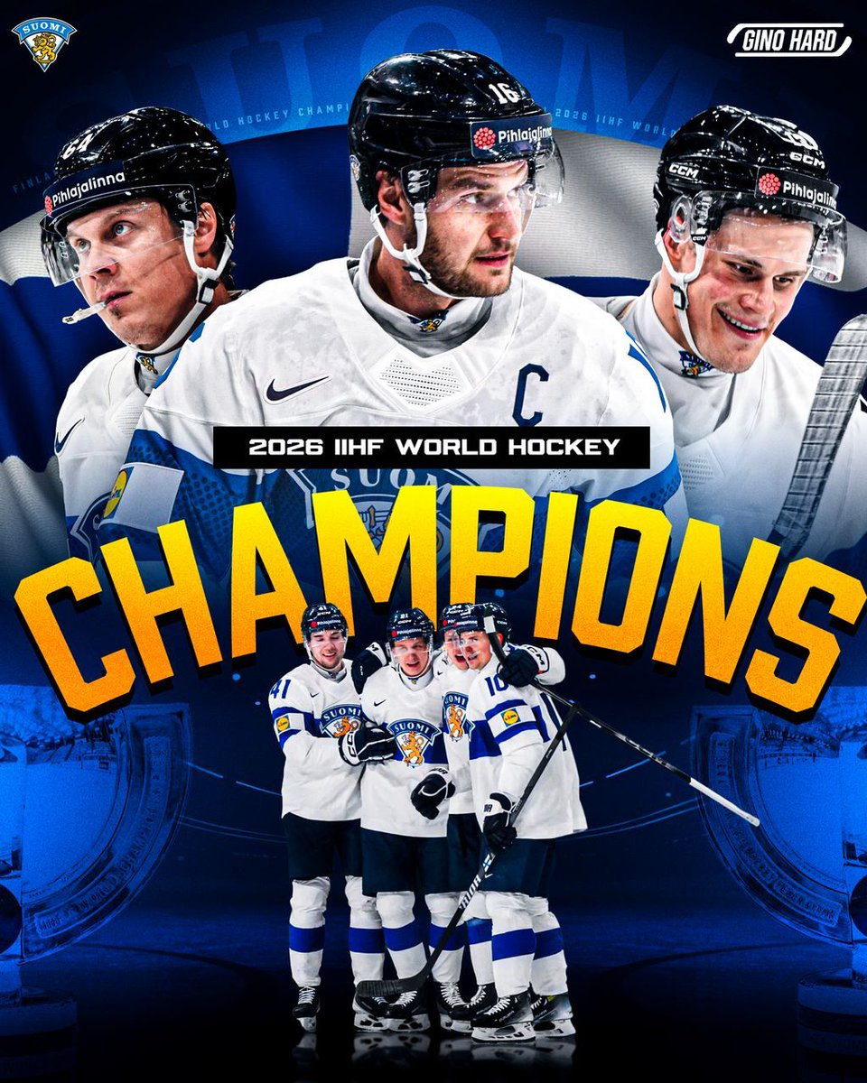 GinoHard_'s tweet photo. FINLAND ARE WORLD CHAMPIONS 🇫🇮🏆

SUOMI IS BACK ON TOP 🔝 https://t.co/80NNcP4Gqq