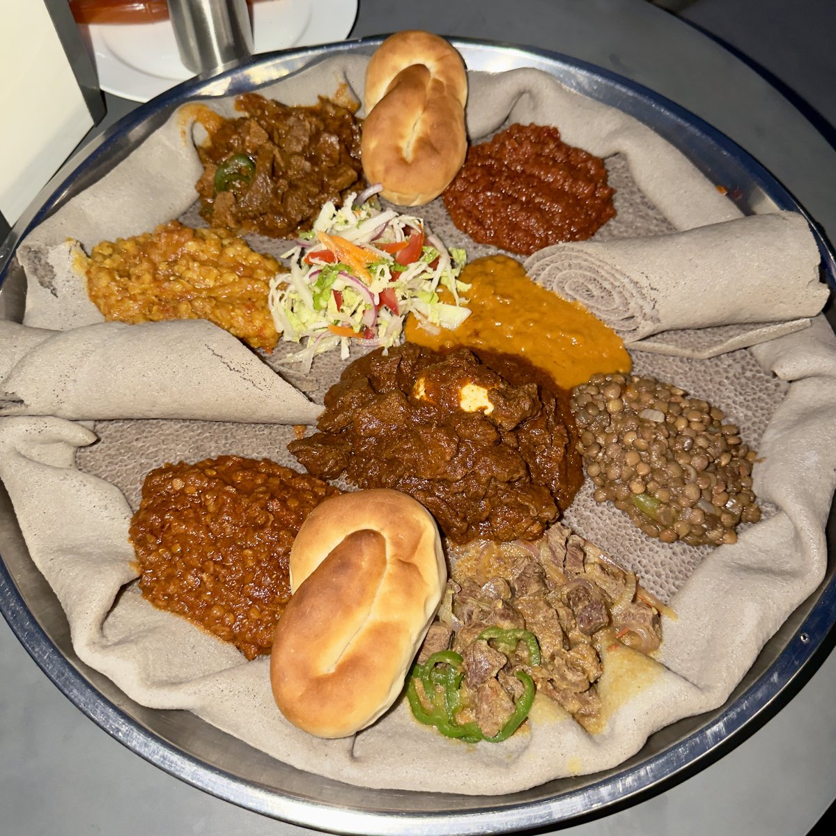 VisitSSudan's tweet photo. Looking for great Habesh food in Juba? 🇪🇹🍽️

James Hotel serves delicious Ethiopian dishes in a relaxed setting with one of the best views in the city. A perfect spot for injera lovers and anyone craving authentic Habesh cuisine.

#JubaFood #DiscoverJub https://t.co/XINr3HyjHj