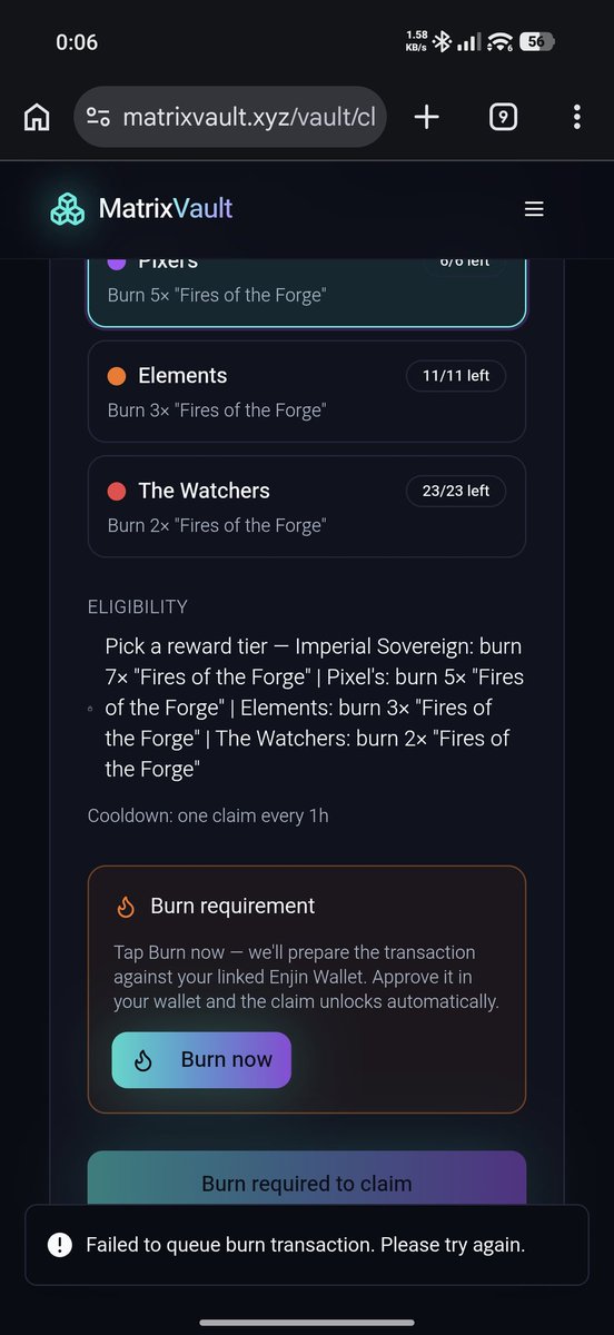 AdrianTeisi's tweet photo. @lupshall For me it doesn't want to send the transaction and i get an error..inwas able to connect the wallet but the transaction doesn't go through https://t.co/SjlEywPoab