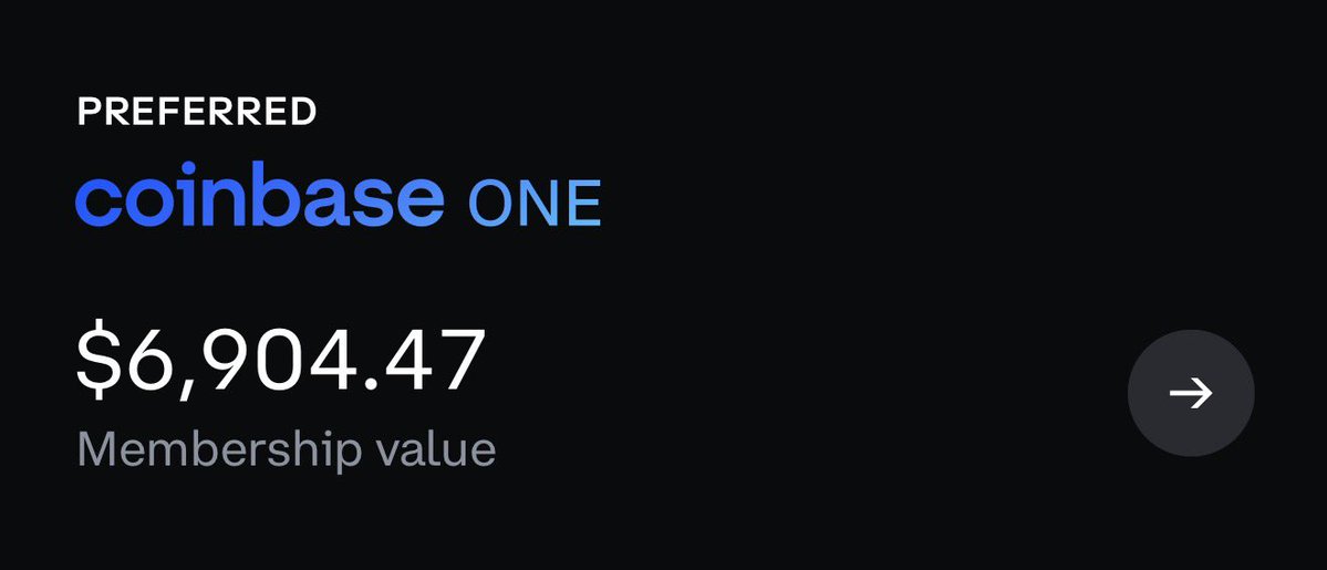 CoinbaseDuck's tweet photo. For $299 a year, I got $6,900 value back, good deal.

#CoinbaseOne https://t.co/KttrCBm22Q