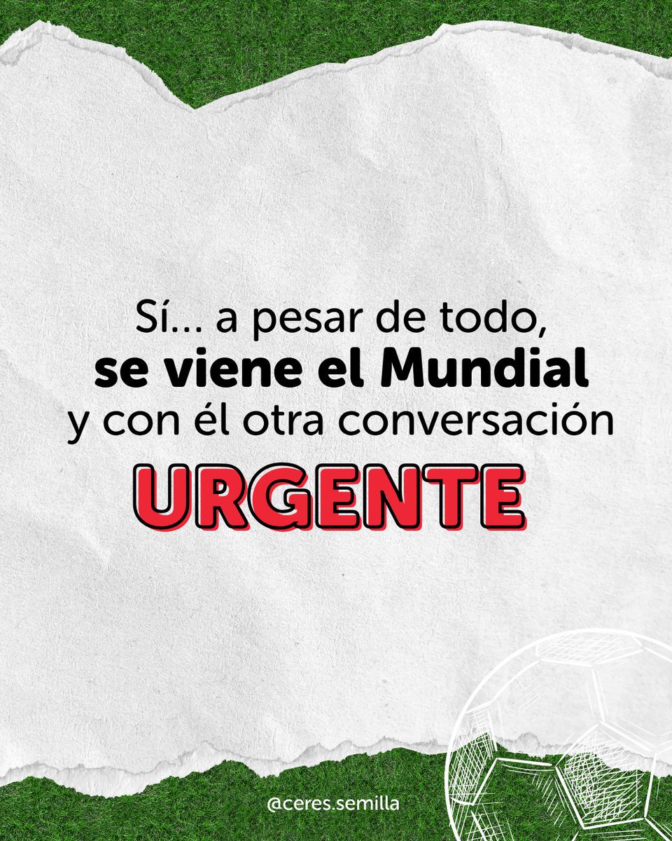 Ceres_Semilla's tweet photo. ⚽️ En el fútbol, la desigualdad y la discriminación siguen jugando de titulares.

Al ser construido por y para hombres cis-heterosexuales, se ejerce violencia a quienes no encajan en las reglas impuestas del juego. https://t.co/P4dCO1z9dK