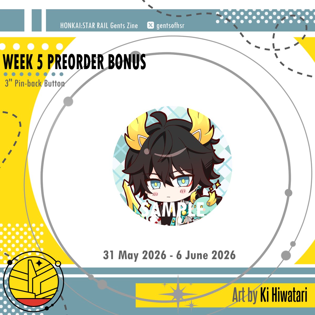 gentsofhsr's tweet photo. ✧PREORDER BONUS✧   
Our last preorder bonus! Get this 3" Dan Heng PT button designed by @khiwatari by preordering any zine or bundles this week! Don't miss out to add this cute DH to your collection!
Preorder: https://t.co/rzN83P354K
 #fanart #hsr #honkaistarrail #崩坏星穹铁道 https://t.co/gGWpPh9vNv