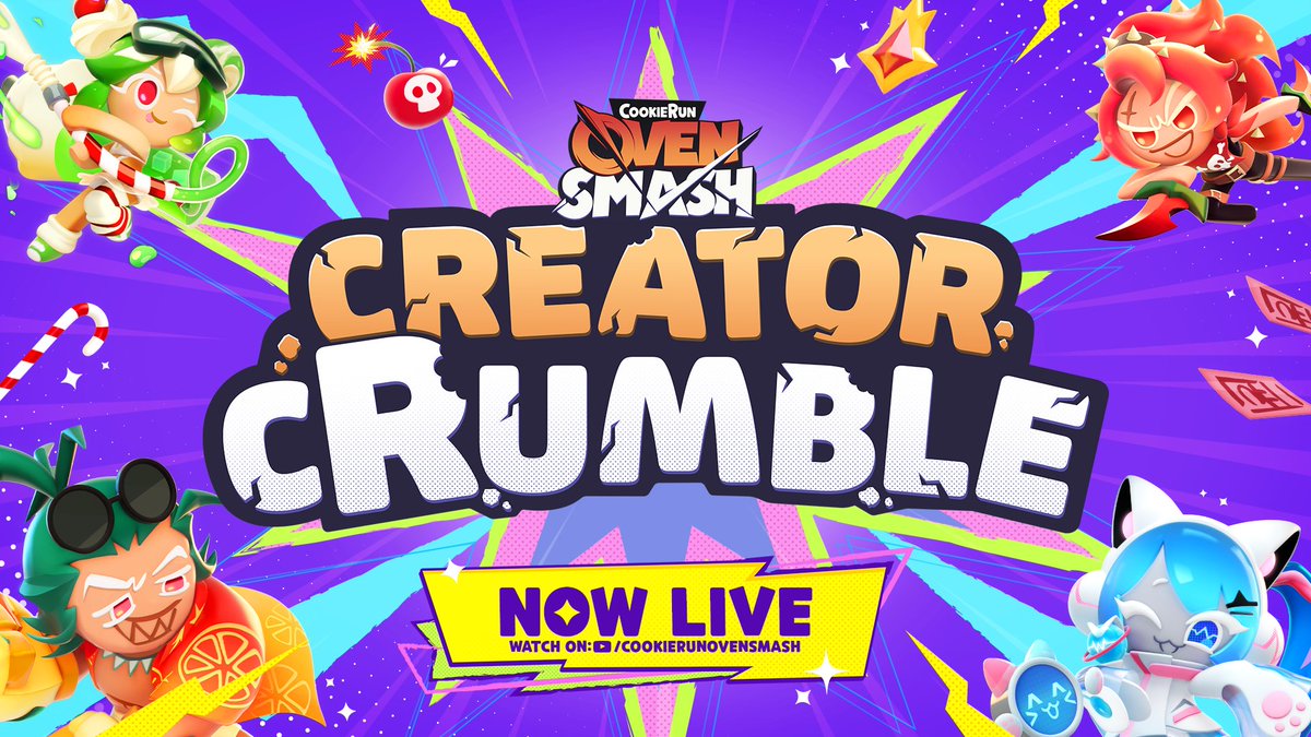 MuyoBrawl's tweet photo. ‼️Watch me compete in the Creator Crumble NOW, where I’ll be competing for a share of the $10,000 📷 prize alongside YOUR favorite creators! 

  Watch HERE 📷https://t.co/bXs8Esecf0 

#CookieRunOvenSmash #CookieRunPartner #CookieRun https://t.co/MsbdL44e2N