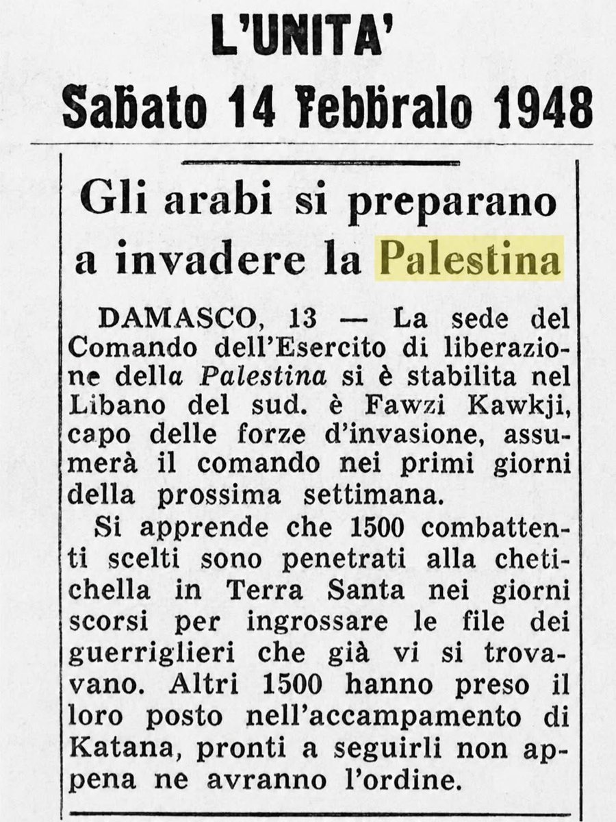 BMitraglia's tweet photo. ✍🏻 Paolo Messina

Da una parte abbiamo quello che scriveva l’Unità nel 1948, quando nacque Israele. In questo articolo, come in tutti quelli di quell’epoca, per l’Unità gli arabi erano gli invasori e Israele era uno stato assolutamente legittimo.
L’Unità era convintamente “sionista”.
***
Dall’altra abbiamo l’intervista che Anna Foa ha rilasciato all’Unità due giorni fa.
Anna Foa viene definita “una grande intellettuale, una voce libera, coraggiosa, coscienza critica della diaspora ebraica”.

Ecco cosa dice, questa grande intellettuale, di Israele:

1. **Israele peggio del fascismo** – Il fascismo storico “era piccolo piccolo” al confronto: Israele ha in più il messianismo, il fanatismo, il razzismo.“Questi sono dei pazzi scatenati che pensano di essere mossi da Dio.”

2. **Israele non è più una democrazia** – “Siamo in un campo in cui non si può più parlare di democrazia.” Uno Stato diventato “per niente democratico, in cui la democrazia è stata fatta a fettine.”

3. **Il sionismo ridotto a qualcosa di orrendo** – “Un sionismo ormai privato di qualunque principio morale, di qualunque empatia verso l’altro e ridotto a qualcosa di orrendo.”

4. **Israele come Paese-ghetto che salva sé stesso uccidendo l’altro** – “Solo uccidere il nemico può portarti alla salvezza”: una mentalità di assedio totale che giustifica qualunque crimine.

5. **La memoria della Shoah trasformata in arma** – Yad Vashem è diventato una “cassaforte identitaria” per mostrare “come hanno saputo trasformare la loro memoria in una spinta a difendersi a tutti i costi e quindi a uccidere l’altro.”

6. **La disumanizzazione come politica sistematica** – Bambini palestinesi trattati come “nemici di domani”, attivisti umiliati e picchiati: “segnali chiari di una volontà di disumanizzazione” che permea l’intera società e l’esercito.

7. **Tsahal da esercito di popolo a macchina di morte** – “Adesso Tsahal è l’esercito che porta avanti la disumanizzazione e la morte”, infiltrato da religiosi estremisti responsabili di crimini gravi.

8. **Un oltraggio a tutti gli ebrei** – Ciò che avviene è “un oltraggio alla memoria degli ebrei in generale, degli ebrei della diaspora, di quelli che sono morti nella Shoah”, con la bandiera del Terzo Tempio a “sporcare oggi Israele.”

9. **Anche l’opposizione complice** – Persino i partiti di sinistra sono prigionieri del “suprematismo ebraico” e del sionismo come “gabbia che imprigiona Israele”, rendendosi corresponsabili della deriva.

10. **Il suicidio di Israele come destino** – L’intera deriva è un processo “distruttivo e autodistruttivo” che difficilmente può essere invertito: il rischio concreto è il **suicidio di Israele**.

***

Ora, questi giudizi sono certamente legittimi.
Anna Foa pensa queste cose e l’Unità le pubblica.
Possono farlo, e se ne devono assumere la responsabilità di fronte al tribunale della storia.

***

Io, però, vorrei fare una domandina semplice semplice.
Prima di essere dei fascisti “pazzi scatenati” erano dei fascisti con qualche problema di salute mentale? E l’Unità, quando lo ha scritto?

Prima di cessare del tutto di essere una democrazia ci sono state delle avvisaglie? L’Unità ne ha informato i lettori? E nel caso ha proposto il modello della democrazia siriana, di quella giordana o di quella egiziana, come esempio da seguire?

Anna Foa dice che quello che avviene è un “oltraggio agli ebrei” e tira in ballo anche la “memoria [… ] di quelli che sono morti nella Shoah”. Lei che si è convertita a 40 anni e attacca anche lo Yad Vashem che sarebbe diventato uno strumento per “uccidere l’altro” parla a nome “di tutti gli ebrei”? E tutti gli ebrei le hanno conferito questo mandato. Se sì, quando?

Se Israele è composta da “pazzi scatenati” e, stando al suo ragionamento, anche l’opposizione è complice, quando parla di suicidio di Israele lo fa in maniera preoccupata o, comprensibilmente, compiaciuta?

***

Che coraggio, che belle “voci critiche”, che grandi maestri di libertà.
Aspettarono che il cadavere di Stalin fosse freddo, anzi decomposto, per rivendicare la loro opposizione al dittatore ormai defunto. Ed ebbero il coraggio di massacrare quelli che, quando era in vita, non gli leccavano i piedi con la stessa passione.
Ora hanno fiutato il vento e coraggiosamente credono di poter aggredire gli ebrei accerchiati.

***

Ma è una mossa disperata.
Possono provare ad allearsi con i selvaggi.
Ma i selvaggi non si scorderanno mai del loro passato sionista, né del loro eterno presente opportunista.