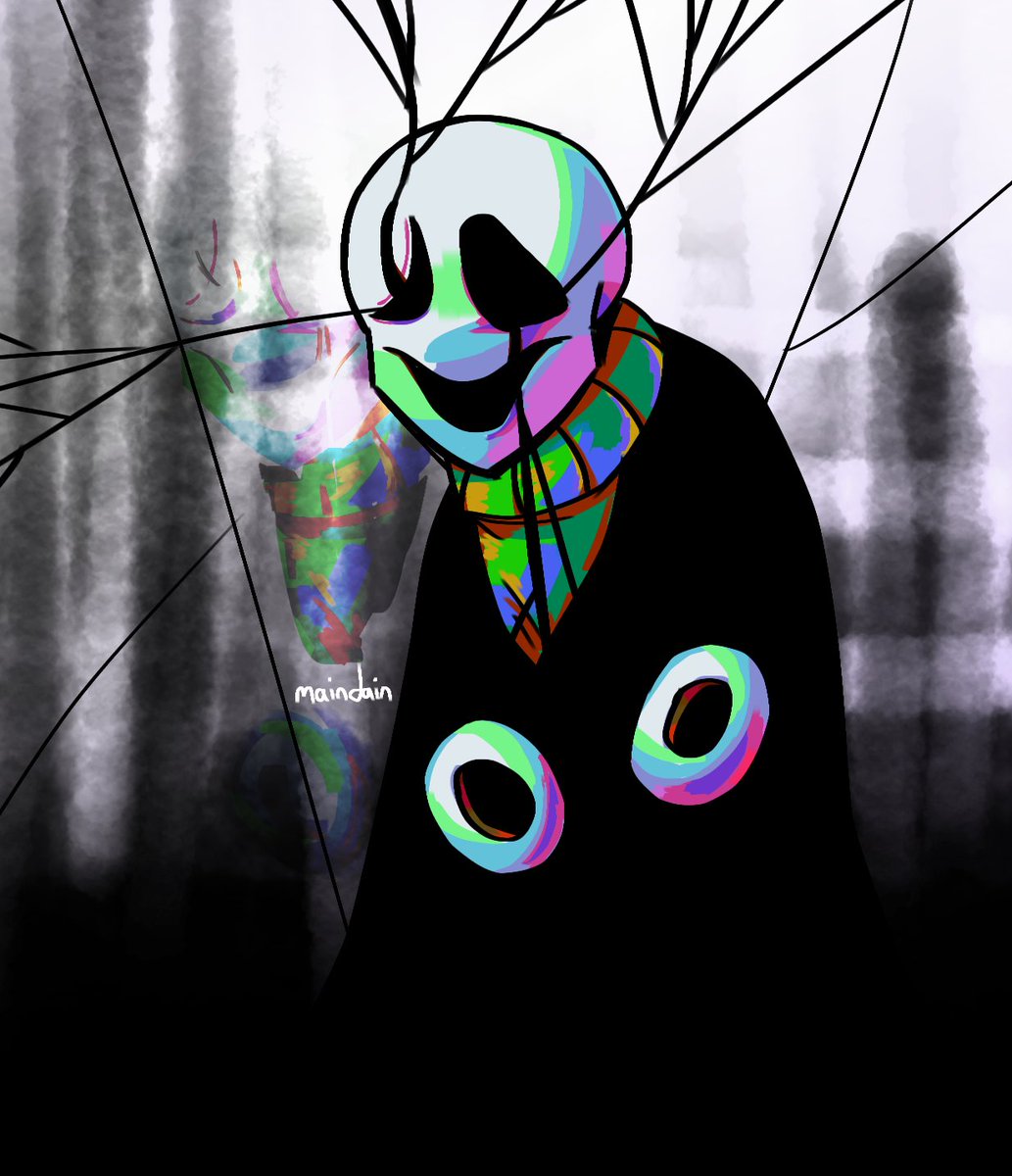 maindained's tweet photo. was in a gaster mood #deltarune https://t.co/59FcW6TncK