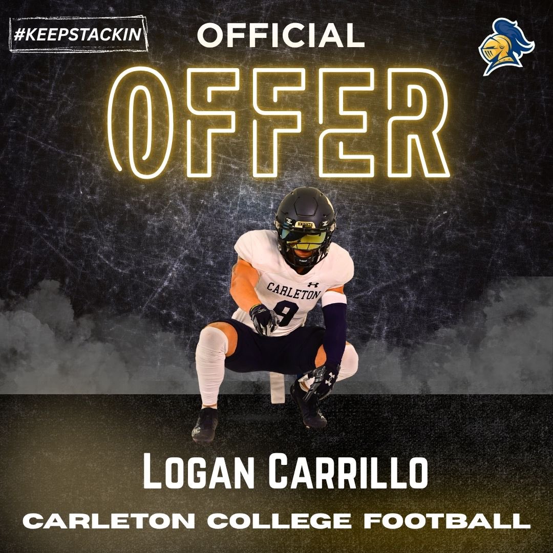 Logan_Carrillo4's tweet photo. After a great visit and conversation with @CoachSamKent, I am blessed to have earned my first offer from @CarletonFB! Grateful for the opportunity! @CoachJournell @AB_Balogh21 @rexdesso15 @RRamsRecruiting @RamsRhsFootball @BrodyWiseman @Bat_t3 @QBcoach1 @CJBennett_08 @Lo_Kizell @Andy_Villamarzo @RealNews102 @Dwight_XOS @TVanceCSCS @NaughtFan @DanLaForestFB @SageHansard @NP_Florida @SuncoastPreps