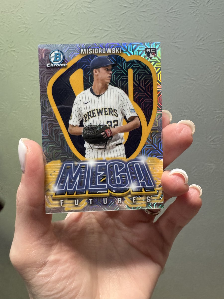 HeatherTalmage's tweet photo. Opened all my Bowman’s 
Excited for my Valdez, stuplified at the going price for the Misiorowski card, and wondering why the Lacombe card has a greyed out back 

Got a few #’d, a handful of parallels and a red rookie. No autos- whomp whomp. https://t.co/XdQayS0x1W