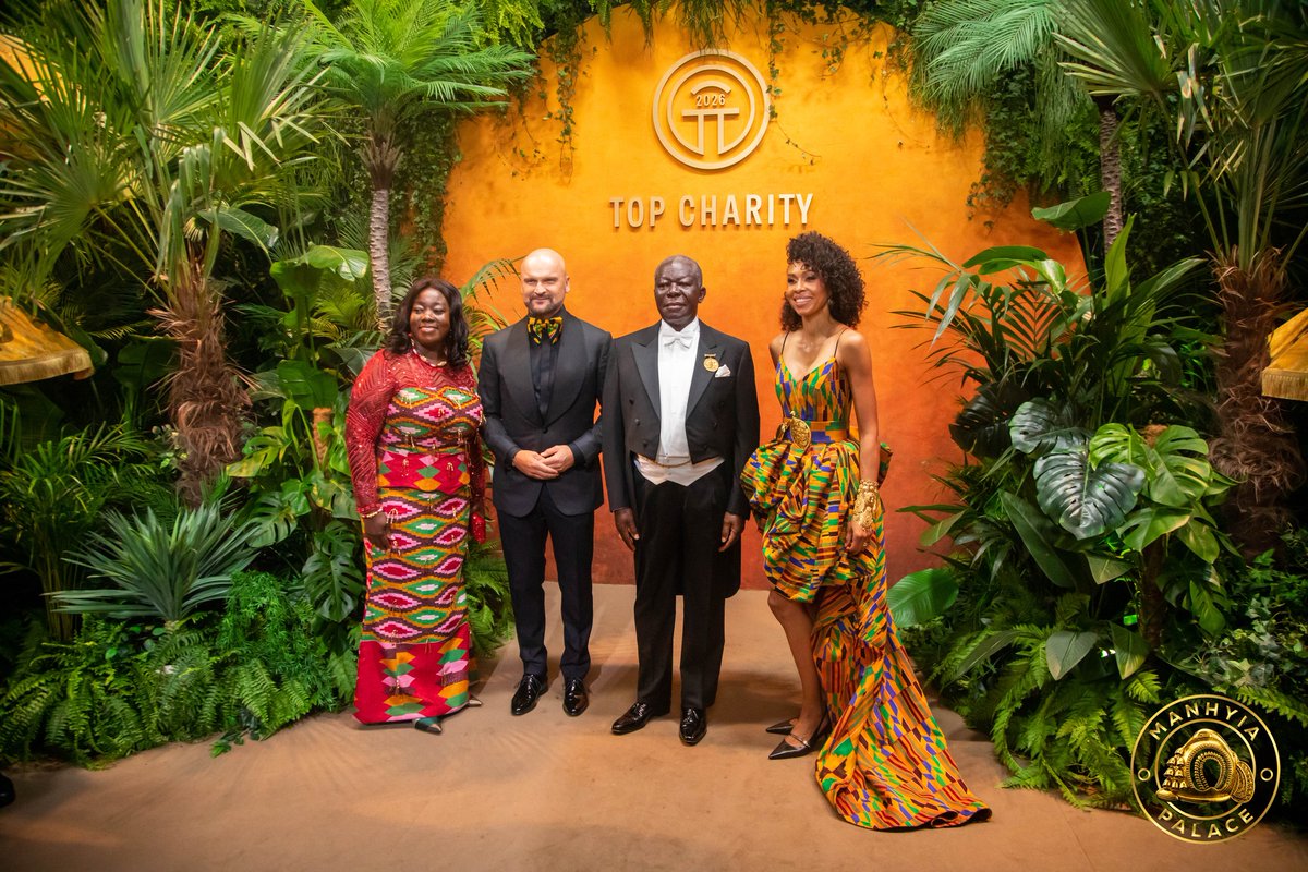 ManhyiaPalace's tweet photo. 📷/.  On May 30, 2026, Otumfuo Osei Tutu II, Asantehene, was the Guest of Honour at the 5th Anniversary of the TOP CHARITY Gala in Warsaw, where an astounding €20 million was raised to support humanitarian and social impact initiatives.
His Majesty’s historic visit to Poland added international significance to the event and reinforced the growing cultural, philanthropic, and economic ties between Africa and Europe.

#manhyiapalace