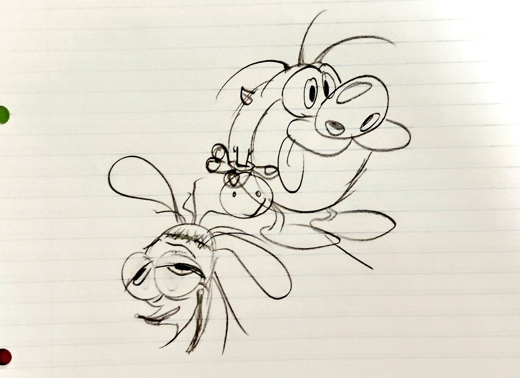 Lasculdar's tweet photo. I love drawing this two stupids in lots of different ways #renandstimpy https://t.co/vhVC3tlrdX