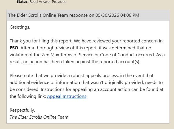 welfarecheck846's tweet photo. @TESOnline @BethesdaSupport @ElderScrolls qAf ter reporting this account multiple times and getting the same response back now  and not actually being able to get a reply as to how this isn't against TOS. Can one of you actual REAL devs take a look at this
https://t.co/SJcbZai0Ni https://t.co/nTSpbzLyJF