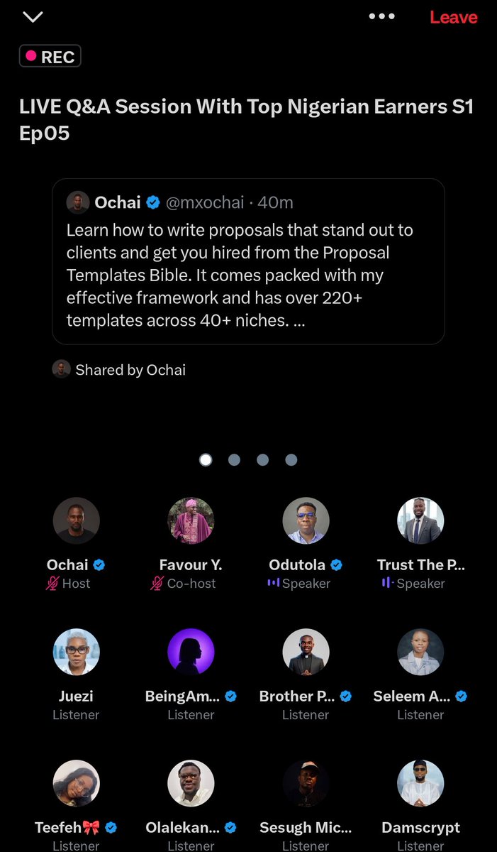 juezitech's tweet photo. One of the most interesting spaces I have joined in God knows how long.

Learning from professionals who have done multiple hundreds of thousands in dollars from Upwork and I know I can't be less.

Thank you @mxochai, @FavourYusuf1
@realodutola

Looking forward to more spaces. https://t.co/aO3lNQKRkH