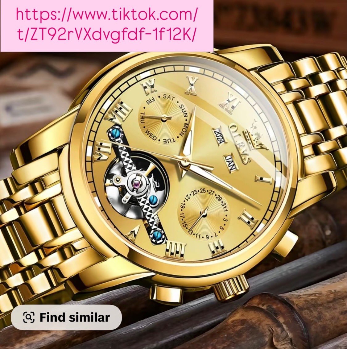 GoodiesbyLexi's tweet photo. Give Dad the gift of timeless luxury this Father’s Day. ✨
This stunning gold automatic timepiece features an open-heart tourbillon design, dual calendar displays, and a premium steel bracelet built to last. 

Direct Link To Watch:

https://t.co/bA4ykqFlla

#fathersdaysale https://t.co/XDMRTw4HUq