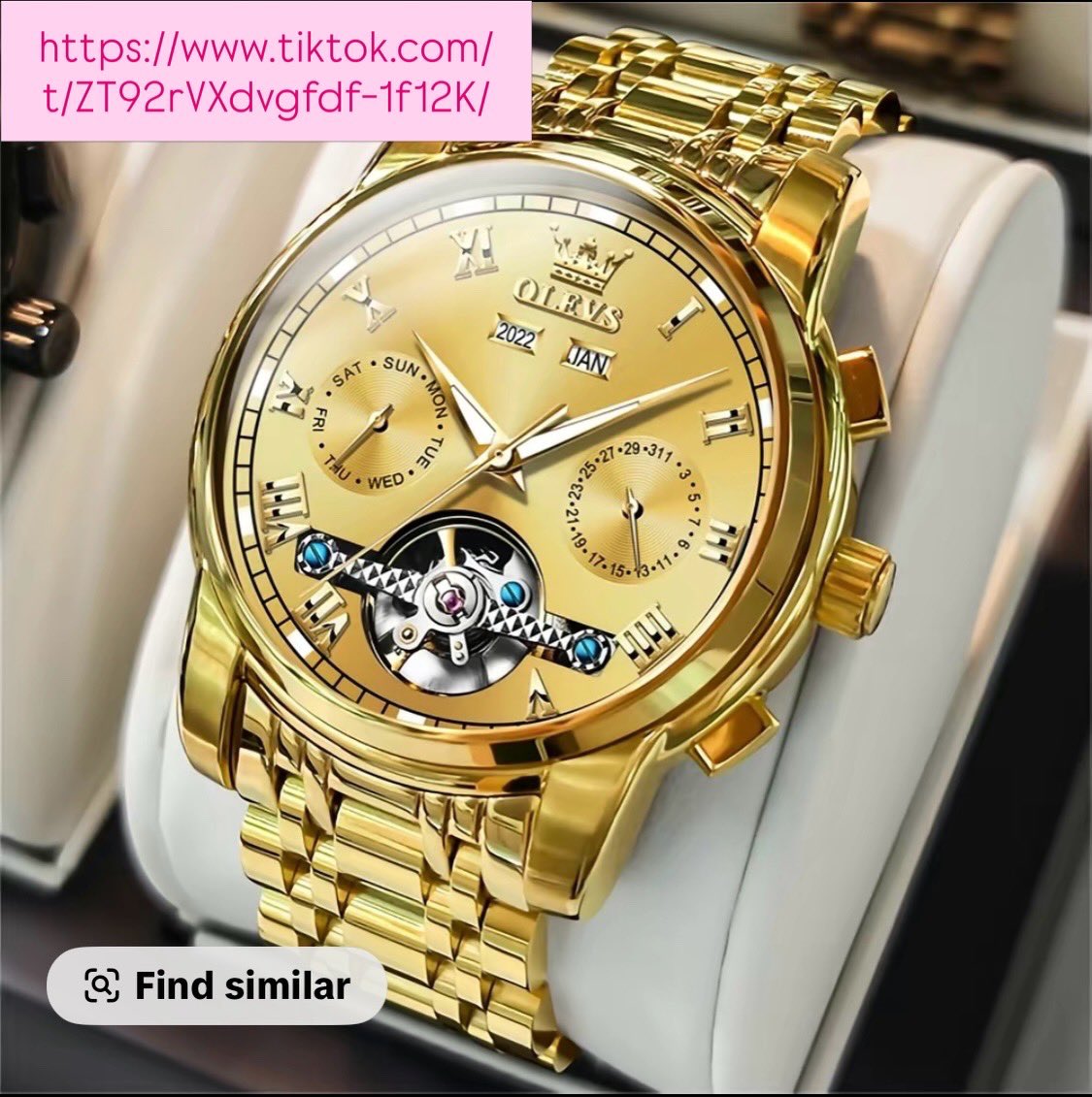 GoodiesbyLexi's tweet photo. Give Dad the gift of timeless luxury this Father’s Day. ✨
This stunning gold automatic timepiece features an open-heart tourbillon design, dual calendar displays, and a premium steel bracelet built to last. 

Direct Link To Watch:

https://t.co/bA4ykqFlla

#fathersdaysale https://t.co/XDMRTw4HUq