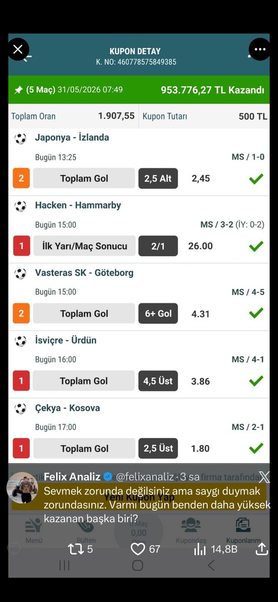 ridak_tabi's tweet photo. @felixanaliz bu Şahıs Dolandırıcının Tekidir foto shop ile insanların paralarını alıyor kupon satıyor telegram üzerinden kuponlarını kazanmış gösteriyor foto shop ile ekranda görüldüğü gibi oynanma saatleri ve tutarları oynanmış @SiberayEGM @EmniyetGM @TC_icisleri  @istanbul_EGM https://t.co/oxSwEDO22g