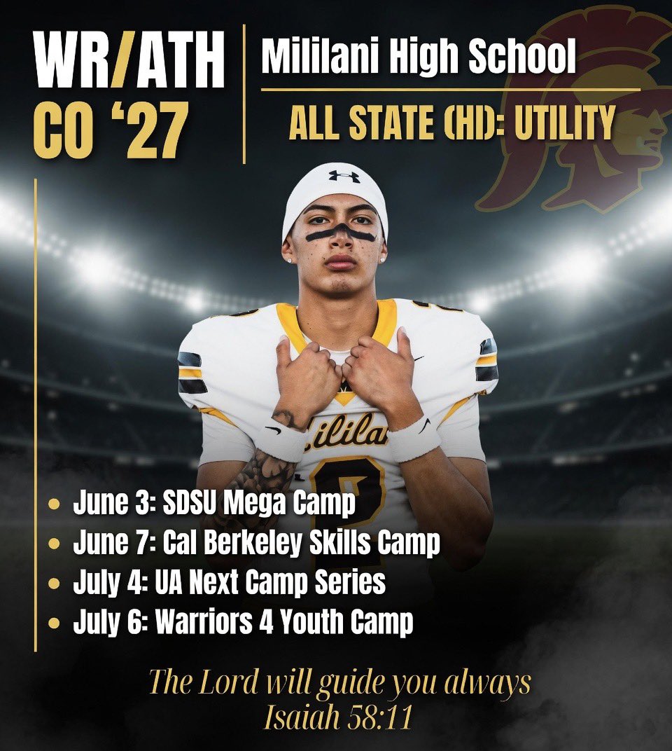 _Blesssix's tweet photo. Thank you Jesus!!! I will be attending these camps this summer, given the opportunity to compete and showcase my skills.

📍June 3: SDSU Mega Camp
📍June 7: Cal Berkeley Skills Camp
📍July 4: UA Next Camp Series (Maui)
📍July 6: Warriors 4 Youth Camp https://t.co/zyuD2dkkft