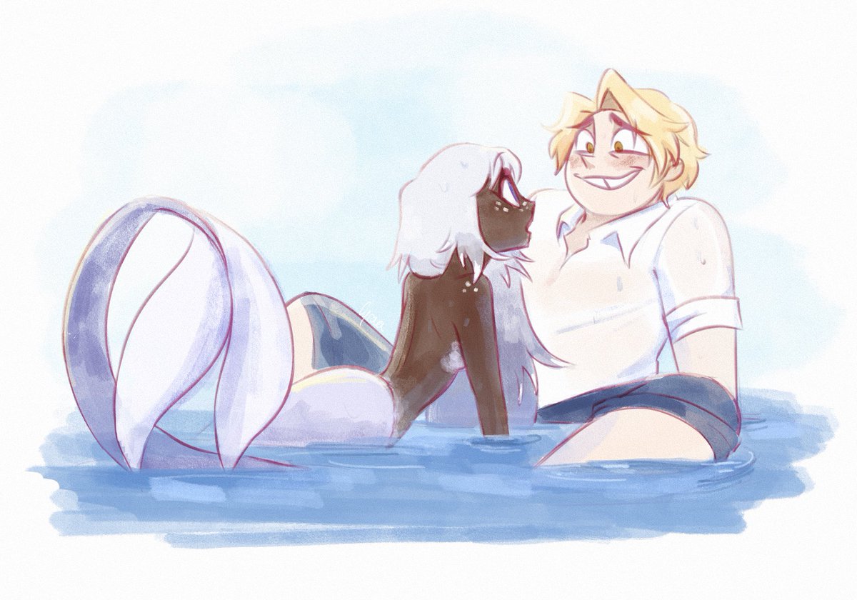 Cqraaa's tweet photo. Last day of Mermay i give you this

#hazbinhotel #serapherd https://t.co/oBHtCN9ZgF