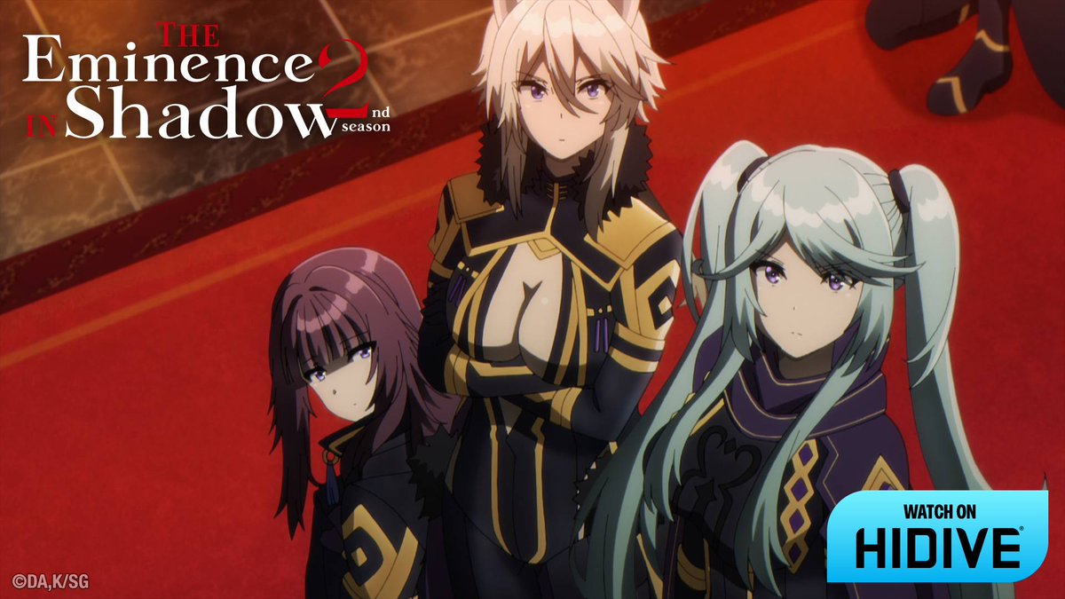 HIDIVEofficial's tweet photo. Who's your favorite character from the show? 👀

📺: #TheEminenceInShadow 2nd Season https://t.co/t1UAPx86XR