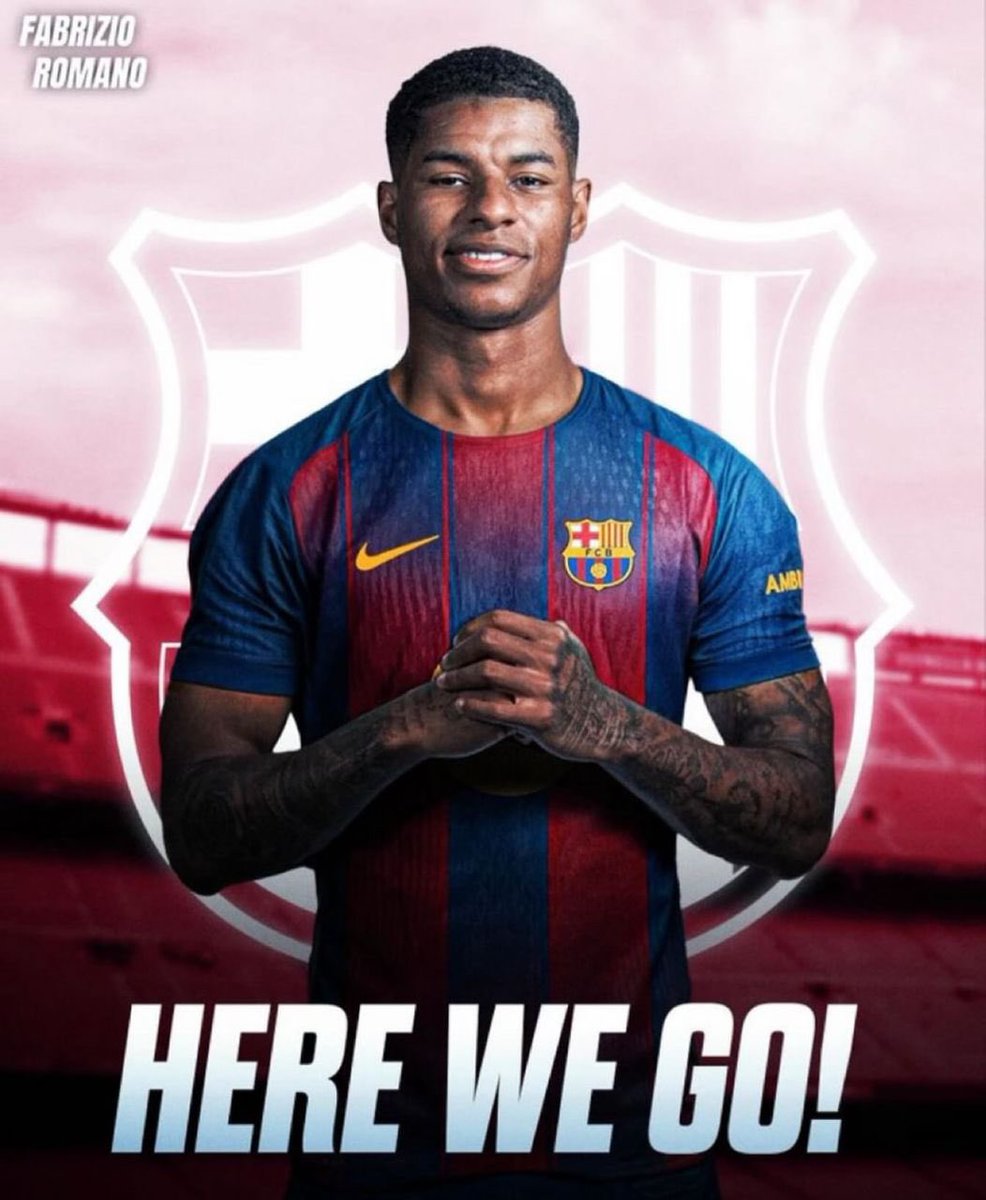 FabrizioRomatem's tweet photo. 🚨💣 BREAKING:  Marcus Rashford to Barcelona, here we go! Official now by #ManchesterUnited 
€35m fixed fee from Barcelona 
Marcus Rashford is to sign a 3 yaer  contract at FCB. 🔵🔴 https://t.co/gqA0H47Kwd