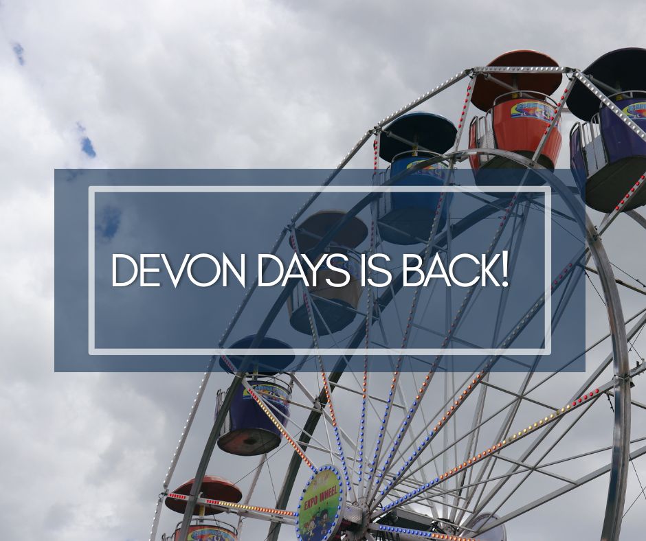 TownofDevon's tweet photo. 🎡Devon Days is back in Devon this week! 

Celebrate five days of fun for all ages and enjoy one of Devon’s favourite annual traditions!🍔🍻🎠

A big thanks to DEXA for bringing this annual tradition to Devon!

For full details, visit: https://t.co/vl02OiIw54 https://t.co/9GFZ83LRLG