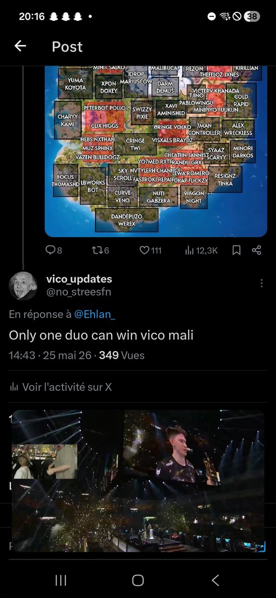 no_streesfn's tweet photo. @Vicotryona @MalibucaFN @Thomas5x_ @BIGCLANgg @AlwyzPAPPIE I told u we win this shit even predited it 1 month ago https://t.co/XTJyKY6xFc