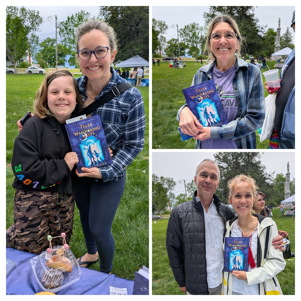 PiercePress's tweet photo. Great day at the Ukrainian Cultural Fair in Londonderry, NH sponsored by Dobro New England and the @uccnorg. Skies opened up at 3 pm but these lucky readers scored special first editions before the deluge! https://t.co/BioCZuiee4. #ukrainianauthor #fantasy #independentpress https://t.co/nU2EOK73in