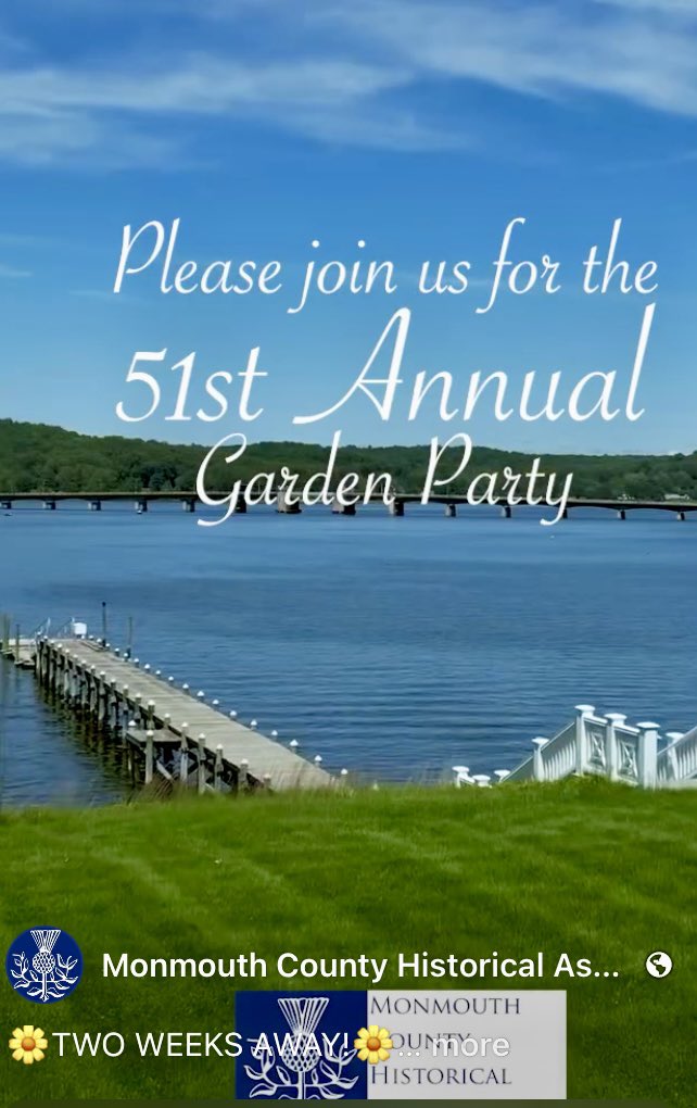 DoctorM's tweet photo. Save the date: Friday June 12th, 5:30-8:30pm
Monmouth County Historical Association’s 51st Annual Garden Party in Rumson, New Jersey!🪴

#GardenParty

@NJHistPresConf 
@njtourisminfo https://t.co/xd9Se5kKUF