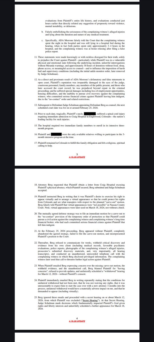 StockWatcher9's tweet photo. READ IT &amp; WEEP

$180,000,000 LAWSUIT I SIGNED, SEALED &amp; DELIVERED ATTACHED

NOW, CORRUPT NASSAU COUNTY CLERK REFUSES TO GIVE AN INDEX # FOR THE CASE

MARXIST "JUDGE" SCHULMAN REMAINS ON THE BENCH, PROTECTED BY THUGS, FREE TO ABUSE HIS POWER

NO CIVIL REMEDIES IN AMERICA?

🇺🇸1776 https://t.co/DWcDl79GqJ