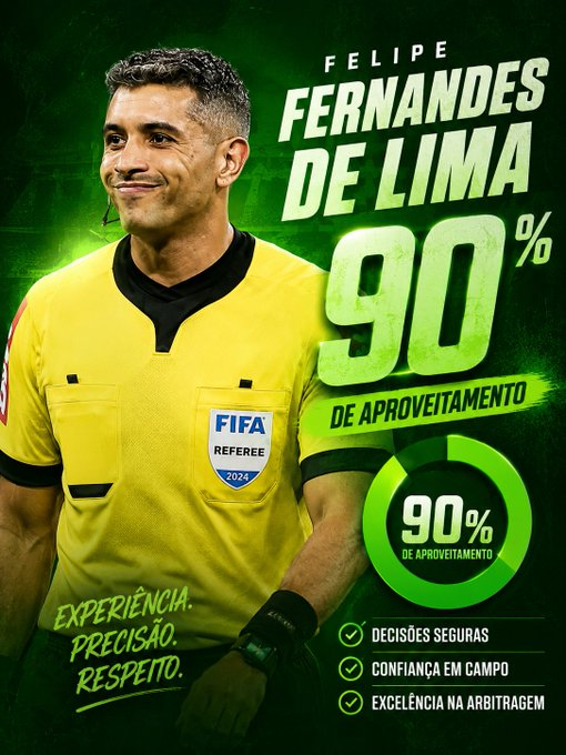 escobedo042's tweet photo. ENTENDERAM AGORA PORQUE A CBF ESCALOU UM ÁRBITRO COM 90% DE APROVEITAMENTO DO PALMEIRAS QUANDO ELE APITA ???

A CBF JA DEFENIU O CAMPEÃO !!!! OS OUTROS TIMES SÓ FAZEM PARTE DO CIRCO ARMADO!!! https://t.co/zeZNXdNLrN