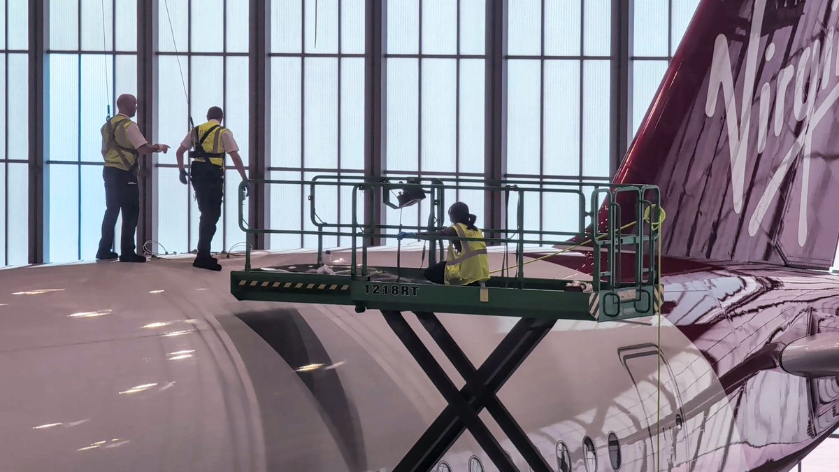 SERobinsonJr's tweet photo. STARLINK: Today, Virgin Atlantic Chief Operating Officer, Suzanne Roddie announced the completion of SpaceX Starlink installations across their A350 fleet. 

The final aircraft was installed five months ahead of schedule, meeting the end-of-May target. Installation time was reduced to eight hours on the last aircraft. 

Customer connectivity has risen to around 75% on upgraded A350s, up from 10% with the previous Wi-Fi system. 

Per Suzanne, "This is a fantastic achievement and one that reflects the hard work, expertise and collaboration of so many people across Virgin Atlantic and our partners. Rolling out a program of this scale while continuing to deliver a safe and reliable operation every day is no small feat."

The next phases include installations on the 787-900 fleet followed by A330-900neos.