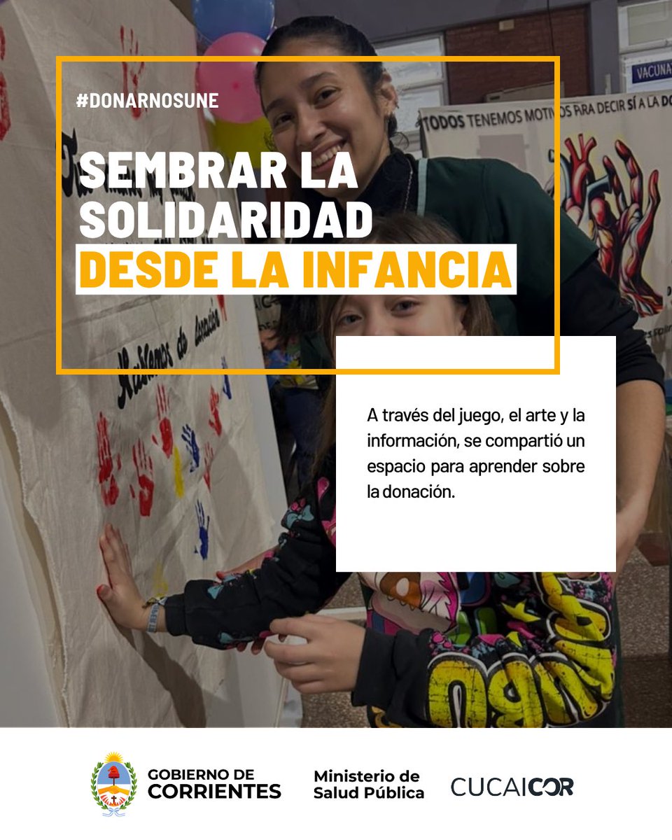 cucaicor's tweet photo. 🎨💛 Pequeñas manos, grandes mensajes.

A través de actividades recreativas y espacios de aprendizaje, la UHPROT del Hospital Pediátrico compartió una jornada de concientización junto a niños y niñas 👦🏻👧🏻🧸

Porque hablar de donación también es sembrar solidaridad y esperanza✨🫂 https://t.co/UC0GsfzOyh