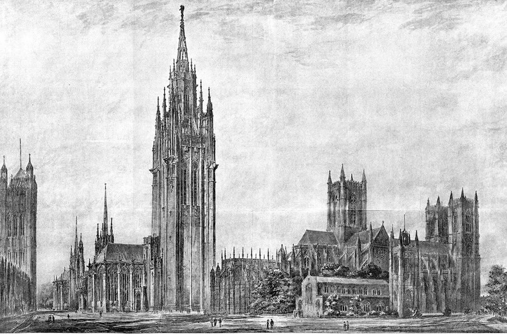 CharmOfCulture's tweet photo. Pictured here is a 1904 proposal for an Imperial Monumental Hall and Tower in London.

The main feature of the proposal was a 167 meter Gothic tower, which dominates the surroundings. https://t.co/G795h7HFPh