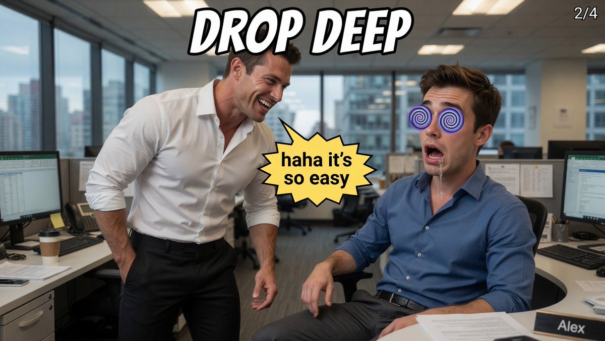Hypnoderpfella's tweet photo. Be careful with an office party if a hypnotist is hired you might not be able to remember the triggers they set and up like this hot office bro. #gayhypnosis #hypnosis https://t.co/VVXc4tEW9u