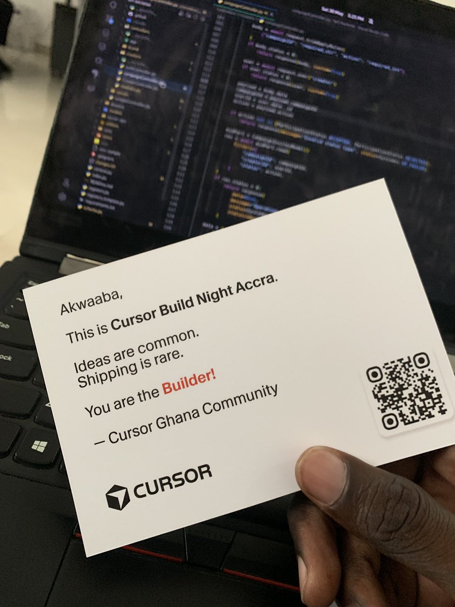 dev_ashong's tweet photo. 30.05.2026
@CursorGhana #cursor #buildwithcursor #ai https://t.co/kmIy1RQ74D