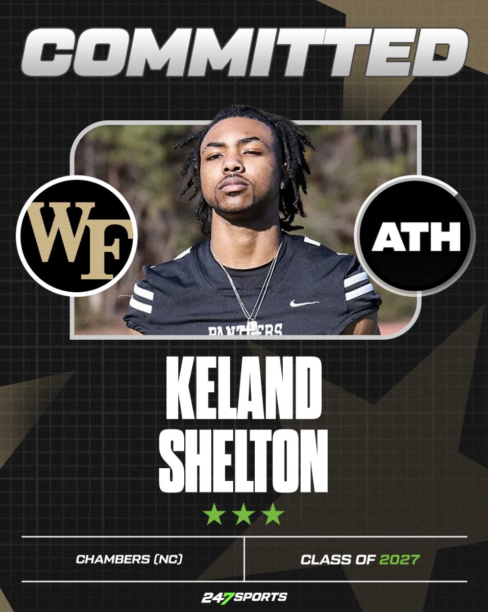 AnnaH247's tweet photo. Charlotte (N.C.) Chambers ATH Keland Shelton has committed to #WakeForest.
Shelton details his decision here with 247Sports: https://t.co/3vftovisMl https://t.co/88sad7swDF