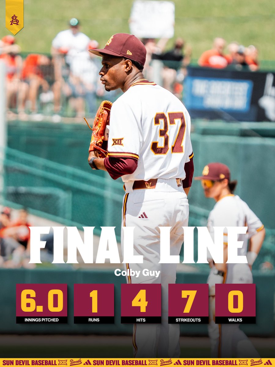 ASU_Baseball's tweet photo. All we could have asked for and more. 

What a Guy. 

#O2V /// #ForksUp https://t.co/dZGYuG4fKi