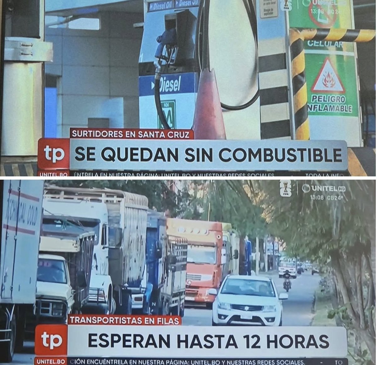 PatitaGastineZ's tweet photo. Santa Cruz #SINCOMBUSTIBLE.
Las logias paradas.
Lo curioso es que parte del #combustible para #SantaCruz ingresa desde Paraguay y en esa ruta no existen los #bloqueos que algunos señalan como única explicación. La realidad parece más compleja de lo que cuentan algunos discursos. https://t.co/8AxQkMFKwQ
