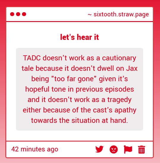 VI-canine || TADC FINALE SPOILERS tweet media