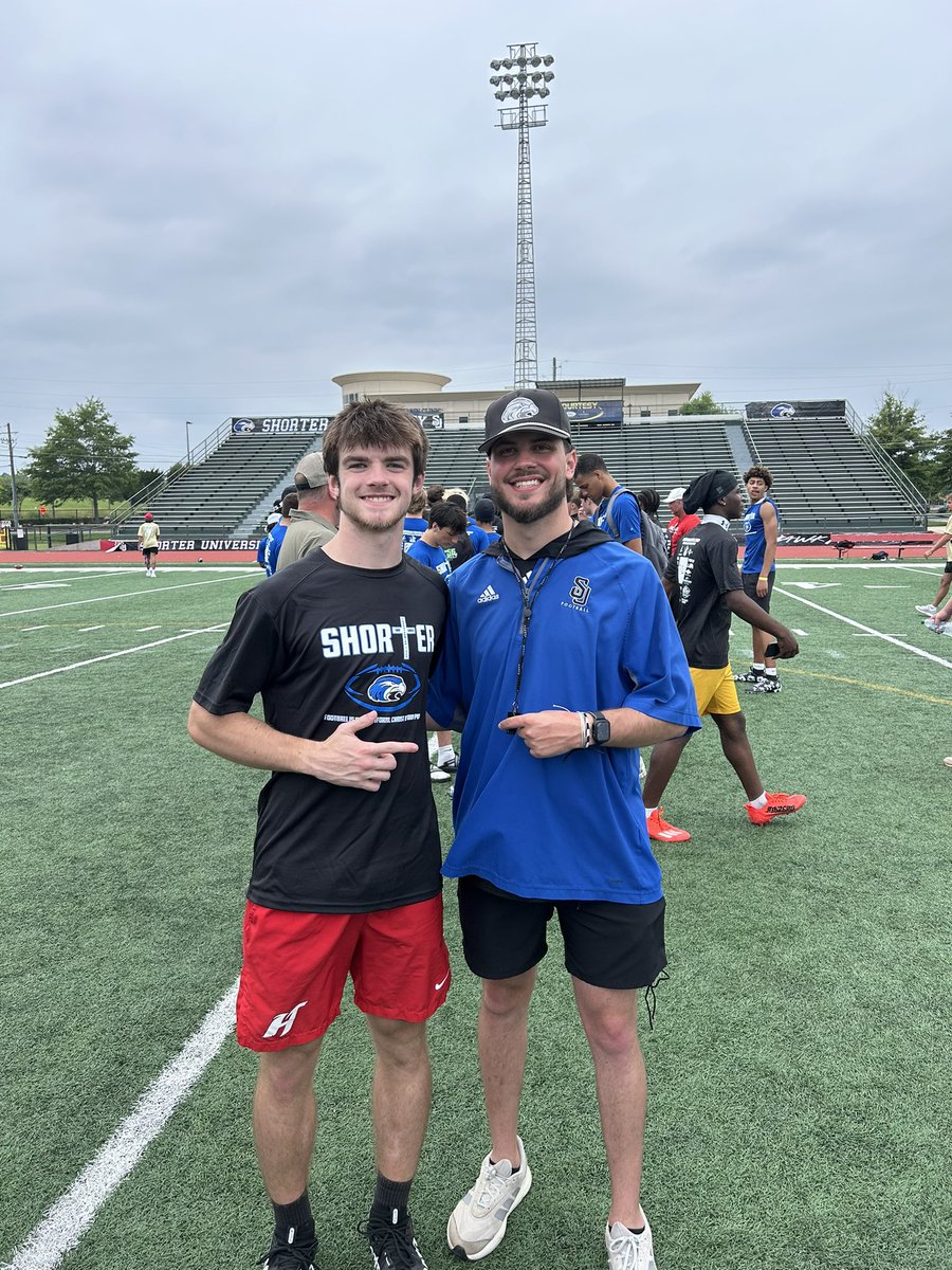 SamDick_28's tweet photo. Had a great time competing at the Shorter University Football Camp today! Thank you to @coachmorrison58. Can't wait to carry this momentum into the season! @CoachJackSU @HuskyFast @coachseantalsma @Smitherman_Era @joshfloydHT @TeamJean_ @byron_devinner https://t.co/qTLhwcyGhI