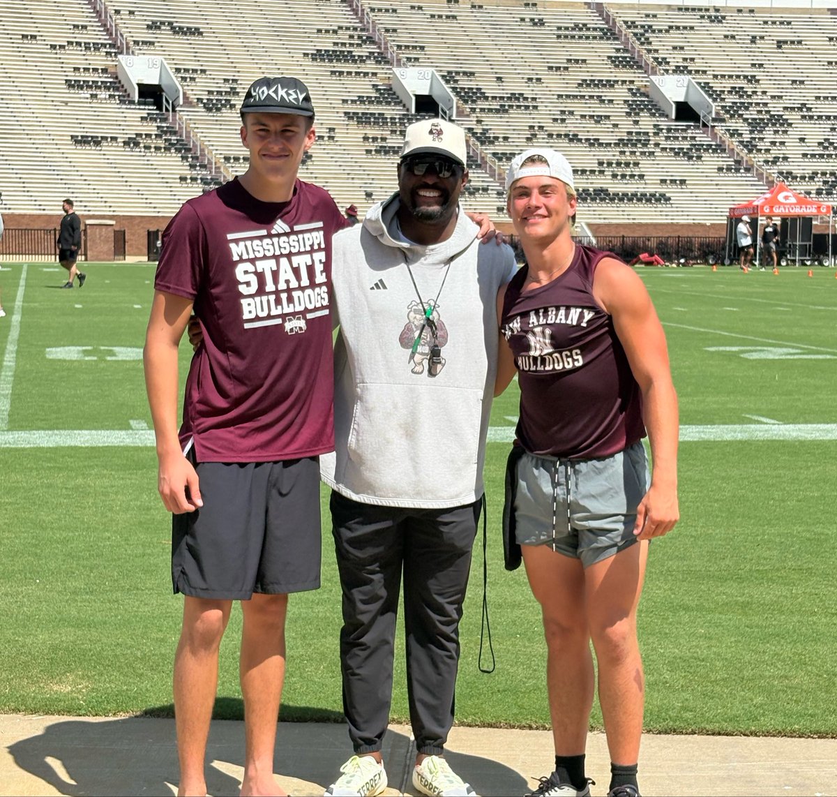 CurbowAj's tweet photo. Thank you to @HailStateFB and @HayesHammond_ for having me out to workout and chart with Texas punter and some of the best specialist coaches and players in the game! @CoachCliffOdom @KyleRushing22 @PulliamEthan 

@TheChrisRubio @CRStubblefield @CoachCurbow @KohlsKicking https://t.co/wN8a1yKsTD