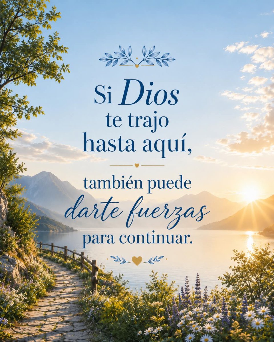 cantanterichard's tweet photo. Isaías 41:10 — “No temas, porque yo estoy contigo; no desmayes, porque yo soy tu Dios que te esfuerzo…”

Si Dios te trajo hasta aquí, también puede darte fuerzas para continuar.

A veces miramos el camino recorrido y no entendemos cómo llegamos tan lejos. Hubo días de cansancio, lágrimas en silencio y momentos donde parecía más fácil rendirse que seguir creyendo.
Pero si todavía estás de pie, no es casualidad. Es la mano de Dios sosteniéndote aun cuando tus fuerzas parecían terminarse.

El mismo Dios que abrió puertas antes, puede abrir nuevas puertas hoy. El mismo Dios que te levantó en temporadas difíciles, puede darte ánimo para dar el próximo paso.

No permitas que el cansancio te haga olvidar todo lo que Dios ya hizo por ti. Cada batalla superada es una prueba de que Su gracia ha estado contigo.

Continúa con fe. No necesitas tener todas las respuestas, solo necesitas recordar quién camina contigo.

Porque si Dios te trajo hasta aquí, Él no te abandonará en medio del proceso. También te dará fuerzas para continuar. 🙏✨
#motivationalquote
