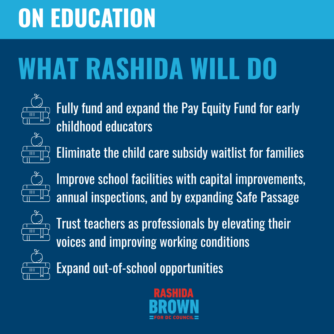 rashidaforward1's tweet photo. I’ve spent my career fighting for children &amp; families and know what students need to succeed. I’ll champion teachers, center their voices and ensure every family has access to high-quality education—from early childhood to career. My ed policies: https://t.co/CDQXyUuhza https://t.co/dPyYzAcxfw