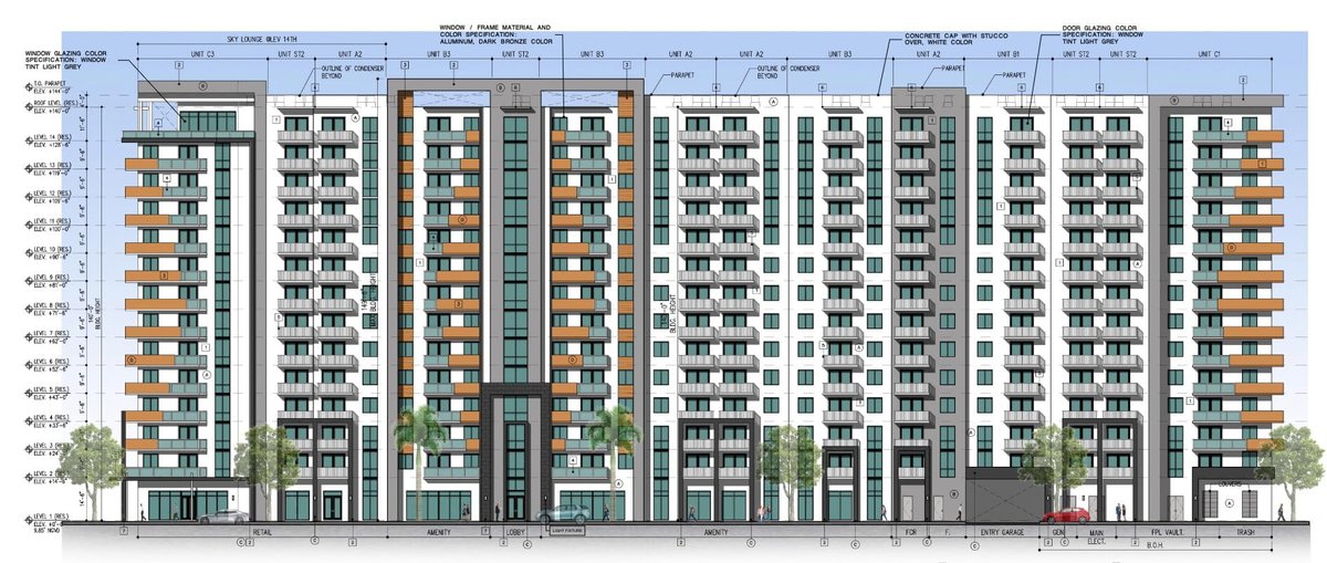 FloridianDev's tweet photo. 🧵1890 NE 146th St: North Miami

Dezer development has proposed a residential development consisting of an 8-story (85 FT) building, a 14-story building (144 FT), &amp; 2-story townhomes.

There will be 600 units, 944 parking spaces, &amp; 4,526 SF of retail space.

📜MSA Architects https://t.co/sZxyIkD5rk