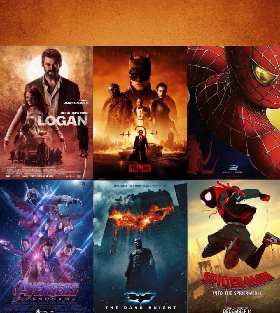 EkpoIruoghene8's tweet photo. Choose wisely… Which one are you keeping? 🔥

Logan

The Batman

Spider-Man: No Way Home

Avengers: Endgame

The Dark Knight

Spider-Man: Into the Spider-Verse https://t.co/nwwV1c72xY