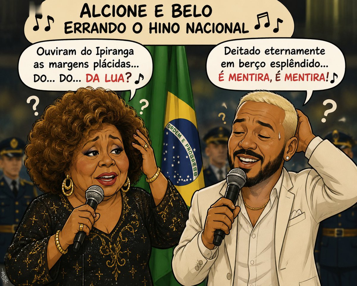 RepasseReuse's tweet photo. Colocar 2 esquerdistas para cantar o hino nacional dá nisso 🤣🤣🤣🤣🤣🤣🤣🤣🤣🤣🤣🤣🤣🤣🤣🤣🤣🤣🤣🤣 
VERGONHA NACIONAL https://t.co/SJmRCS5OiR
