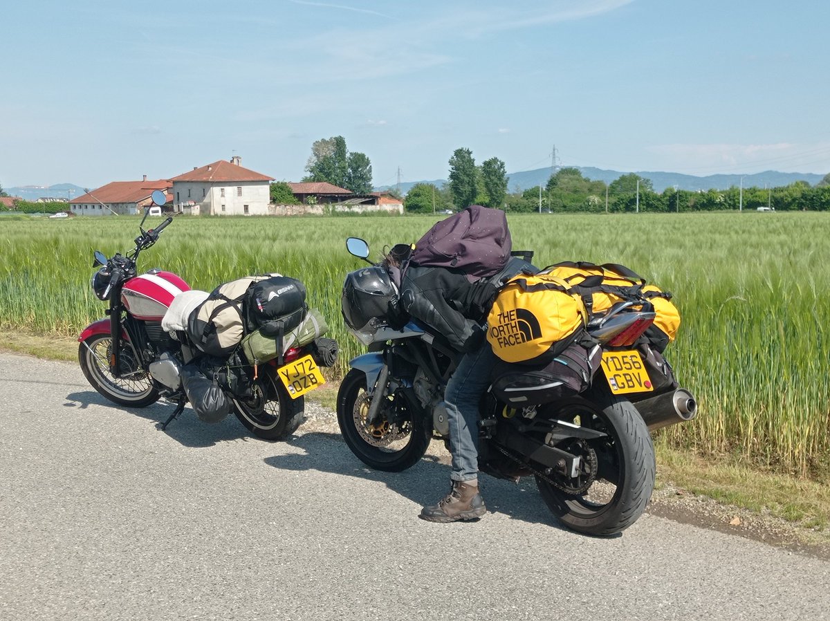 GeezerForks's tweet photo. @Guardsman_Miku No way, I'm going motorbike camping in Europe next Month too, we're mostly just passing through France tho. We did it last year and it was sick. Here's a pick in Italy from last years trip. https://t.co/n1s4G5WJd5