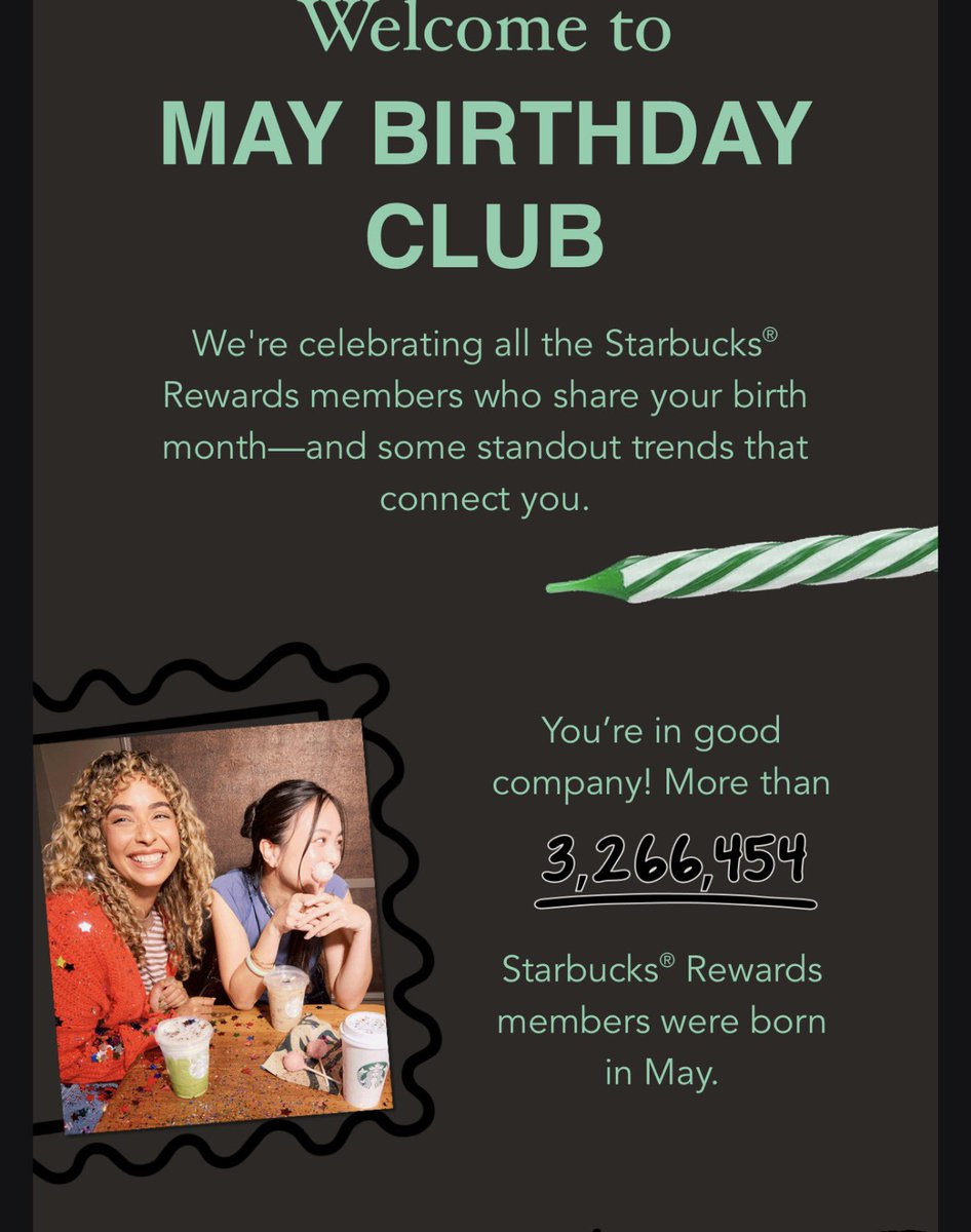 wotomeroad's tweet photo. According to @Starbucks Birthday Club, there is no June 1st. Only May 32nd! 🤣 https://t.co/H86NaRqFzE