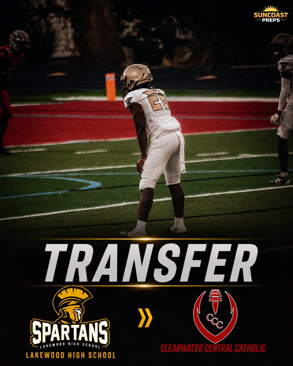 SuncoastPreps's tweet photo. 𝗕𝗥𝗘𝗔𝗞𝗜𝗡𝗚: Former Lakewood RB Melvon Wallace (‘28) has transferred to Clearwater Central Catholic for his junior season, sources confirm to Suncoast Preps.

In 2025, Wallace rushed 10 times for 110 yards and 2 TD.

CCC adds another young offensive weapon to its roster heading into the 2026 season.

@Andy_Villamarzo @H2_Recruiting @Biggamebobby @RealNews102 @SBLiveFL @PrepstarFlorida @SuncoastHSFB @MISTER_F00TBALL @PrepRedzoneFL @tampafootballFL @TampaMoose @FlaHSFootball @RivalsHS @LawrenceBl83397 @sixstarfootball @BigCountyPreps1 @Dwight_XOS @Prep_Gridiron @Top25PublicHSFB @PatB5153 @bighitslive @DanLaForestFB @CoachGreen_3 @JonSantucci @CenFLAPreps @football305407 @NP_Florida @MelvonWallace24